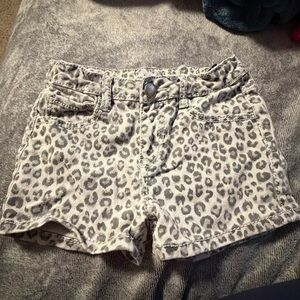 Cherokee Gray Leopard Print Kids Shorts